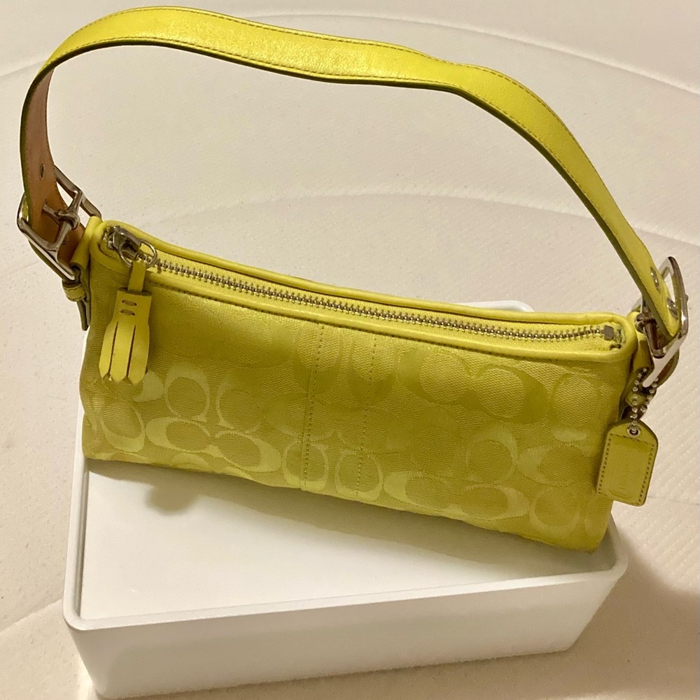 💛COACH🤍6371 Signature Vintage East West Hampton Demi Bag
Baguette Shoulder Bag